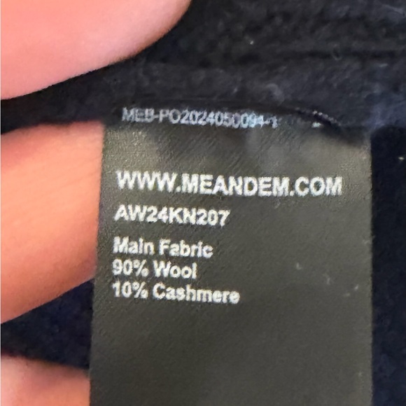 ME + EM Merino Cashmere Curved Hem High Neck Sweater - Small - Picture 9 of 10